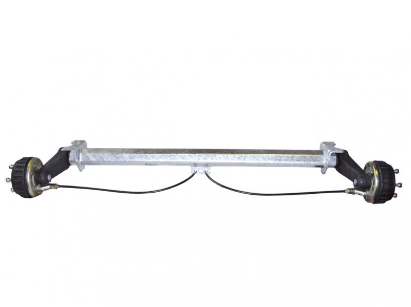 Compact-Achse 900 kg, Aufl. 1250, Bock-L 200, Bock-H 65, RB 1637, 100x4, Kugel **